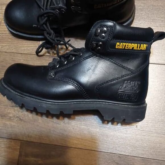 CAT Men\'s Second Shift Steel Toe Black Boot size 9 main image 6